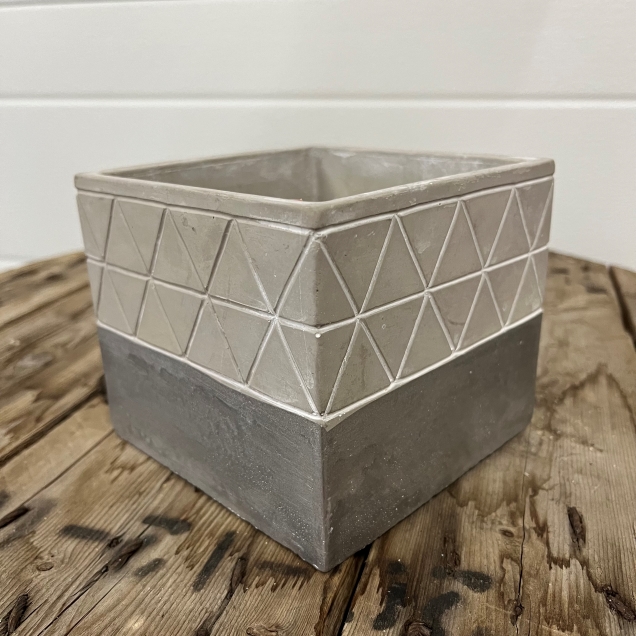 Silver Square Planter